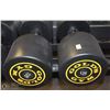 Image 1 : PAIR OF GOLDS GYM BRANDED DUMBBELLS - 125 LBS EA