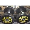 Image 1 : PAIR OF GOLDS GYM BRANDED DUMBBELLS  - 35 LBS EA