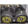 Image 1 : PAIR OF GOLDS GYM BRANDED DUMBBELLS  - 80 LBS EA