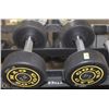 Image 1 : PAIR OF GOLDS GYM BRANDED DUMBBELLS  - 27.5 LBS EA