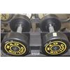 Image 1 : PAIR OF GOLDS GYM BRANDED DUMBBELLS  - 25 LBS EA