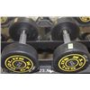 Image 1 : PAIR OF GOLDS GYM BRANDED DUMBBELLS  - 22.5 LBS EA