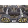 Image 1 : PAIR OF GOLDS GYM BRANDED DUMBBELLS  - 17.5 LBS EA