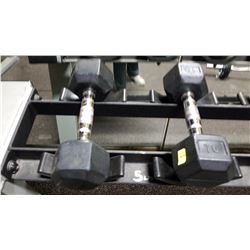 PAIR OF DUMBBELLS  - 10 LBS EA
