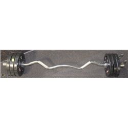 CURL BAR WITH 60 LBS OF WEIGHTS INCLUDED