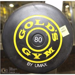 STRIAGHT BAR WITH 80 LBS - GOLD'S GYM BRANDED