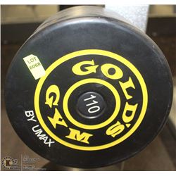 STRAIGHT BAR WITH 110 LBS - GOLD'S GYM BRANDED