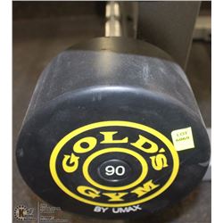 STRAIGHT BAR WITH 90 LBS - GOLD'S GYM BRANDED