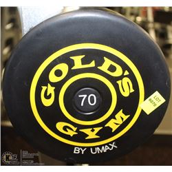 STRAIGHT BAR WITH 70 LBS - GOLD'S GYM BRANDED