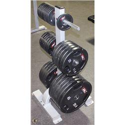 FREE WEIGHT STAND INCLUDES 32 WEIGHTS