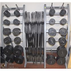 TROY BAR BELL AND FITNESS RACK STAND INCLUDES