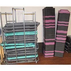 STEPPERS WITH 2 STACKS OF HEIGHT ADJUSTERS