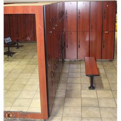 CLUBLINE LOCKERS 1-48, ONE SIDE IS L SHAPE, OTHER