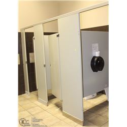 METAL BATHROOM STALL ASSEMBLY CONSISTS OF