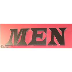 METAL LETTERING FROM MENS AND WOMENS WASHROOM