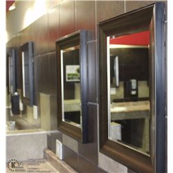 LOT OF 6 BATHROOM SIZE FRAMED MIRRORS