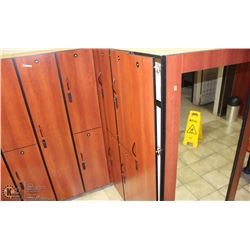 CLUBLINE LOCKERS 23-47, L SHAPE BANK WITH