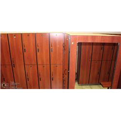 CLUBLINE LOCKERS 48-67, L SHAPE BANK WITH