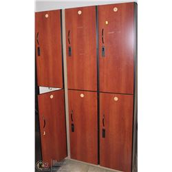 LOT OF 3, 2 CUPBOARD CLUBLINE LOCKERS