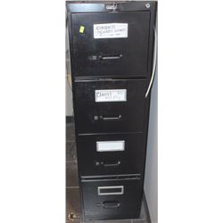 LOT OF 2 BLACK LETTER FILING CABINETS