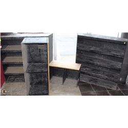 LOT OF 2 SHOE CABINETS WITH 2 BENCHES