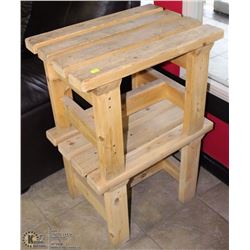 LOT OF 3 RUSTIC WOOD BENCHES
