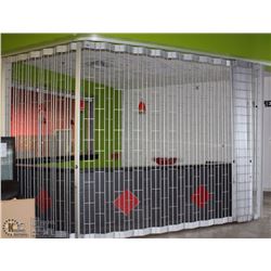 METAL SECURITY CURTAIN APPROX 10"H X 26'W