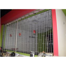 METAL SECURITY CURTAIN APPROX 10'H X 5.7'W