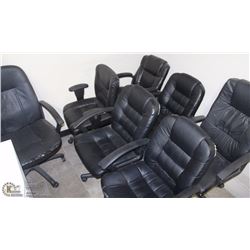 LOT OF 7 MISC HIGH BACK OFFICE CHAIRS