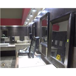 LOT OF 6 BATHROOM SIZE FRAMED MIRRORS - MENS