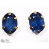 Image 1 : 10KT YELLOW GOLD SAPPHIRE STUD EARRINGS