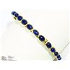 Image 1 : STERLING SILVER GENUINE SODALITE STONE BRACELET