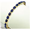 Image 2 : STERLING SILVER GENUINE SODALITE STONE BRACELET