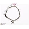 Image 1 : STERLING SILVER DIAMOND DRAGONFLY CHARM BRACELET