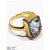 Image 3 : ST SILVER GOLD TONE RAINBOW MYSTIC TOPAZ RING