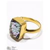 Image 4 : ST SILVER GOLD TONE RAINBOW MYSTIC TOPAZ RING