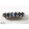 Image 1 : STERLING SILVER 6 BLUE SAPPHIRE RING