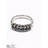 Image 2 : STERLING SILVER 6 BLUE SAPPHIRE RING
