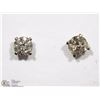 Image 1 : 14KT WHITE GOLD LIGHT BROWN DIAMOND STUD EARRINGS