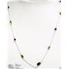 Image 1 : ST SILVER AGATE PERIDOT QUARTZ & GARNET NECKLACE