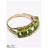 Image 3 : 10KT YELLOW GOLD 5 PERIDOT RING