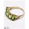 Image 4 : 10KT YELLOW GOLD 5 PERIDOT RING