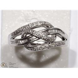 STERLING SILVER 29 DIAMOND SWIRL STYLE RING