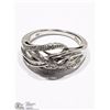 Image 2 : STERLING SILVER 29 DIAMOND SWIRL STYLE RING