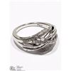 Image 3 : STERLING SILVER 29 DIAMOND SWIRL STYLE RING