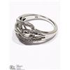 Image 4 : STERLING SILVER 29 DIAMOND SWIRL STYLE RING