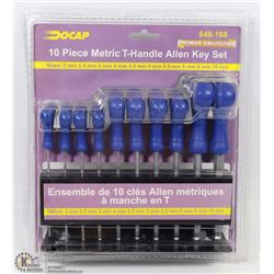 10PC METRIC T-HANDLE ALLEN KEY SET