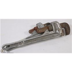 PAIR OF RIDGID ALUMINUM PIPE WRENCHES 10" & 8".