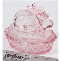 PINK "BUNNY ON A BASKET"