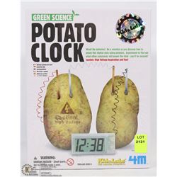 NEW SEALED GREEN SCIENCE POTATO CLOCK